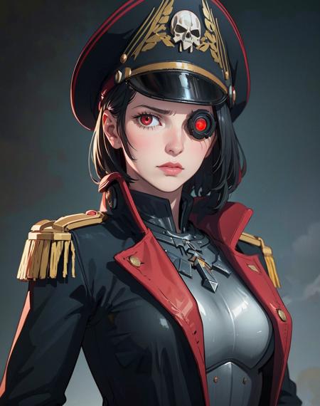 07509-3633113721-((Masterpiece, best quality,edgQuality)),_edgCommissar, upper body, weapon, woman, uniform, epaulettes ,wearing edgCommissar,((g.png